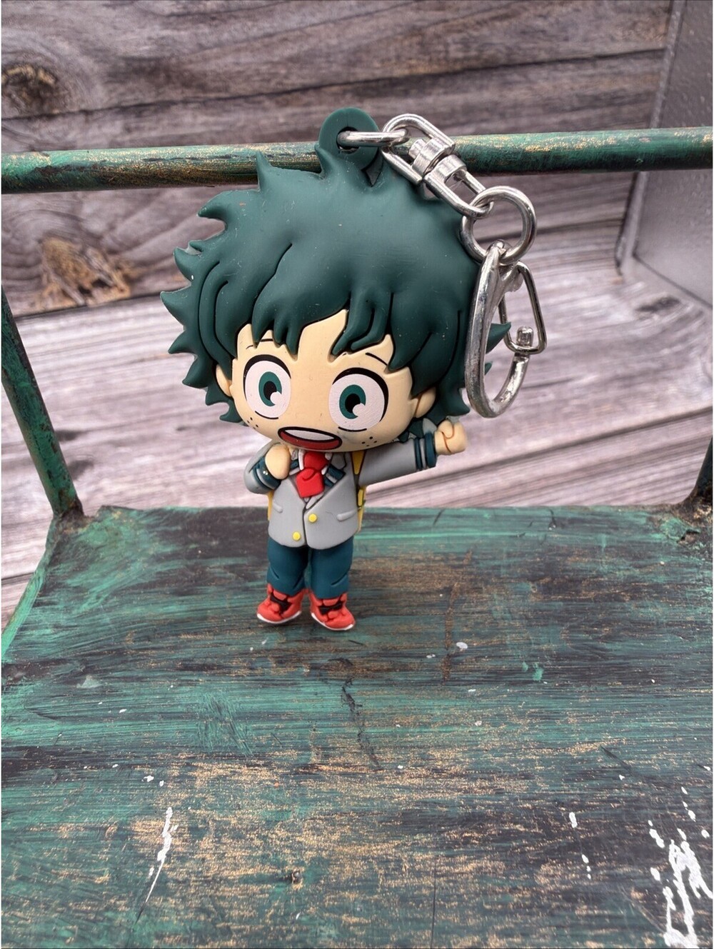 My Hero Academia Deku Izuku Midoriya Anime Figure Keychain Backpack Bag Clip NWO